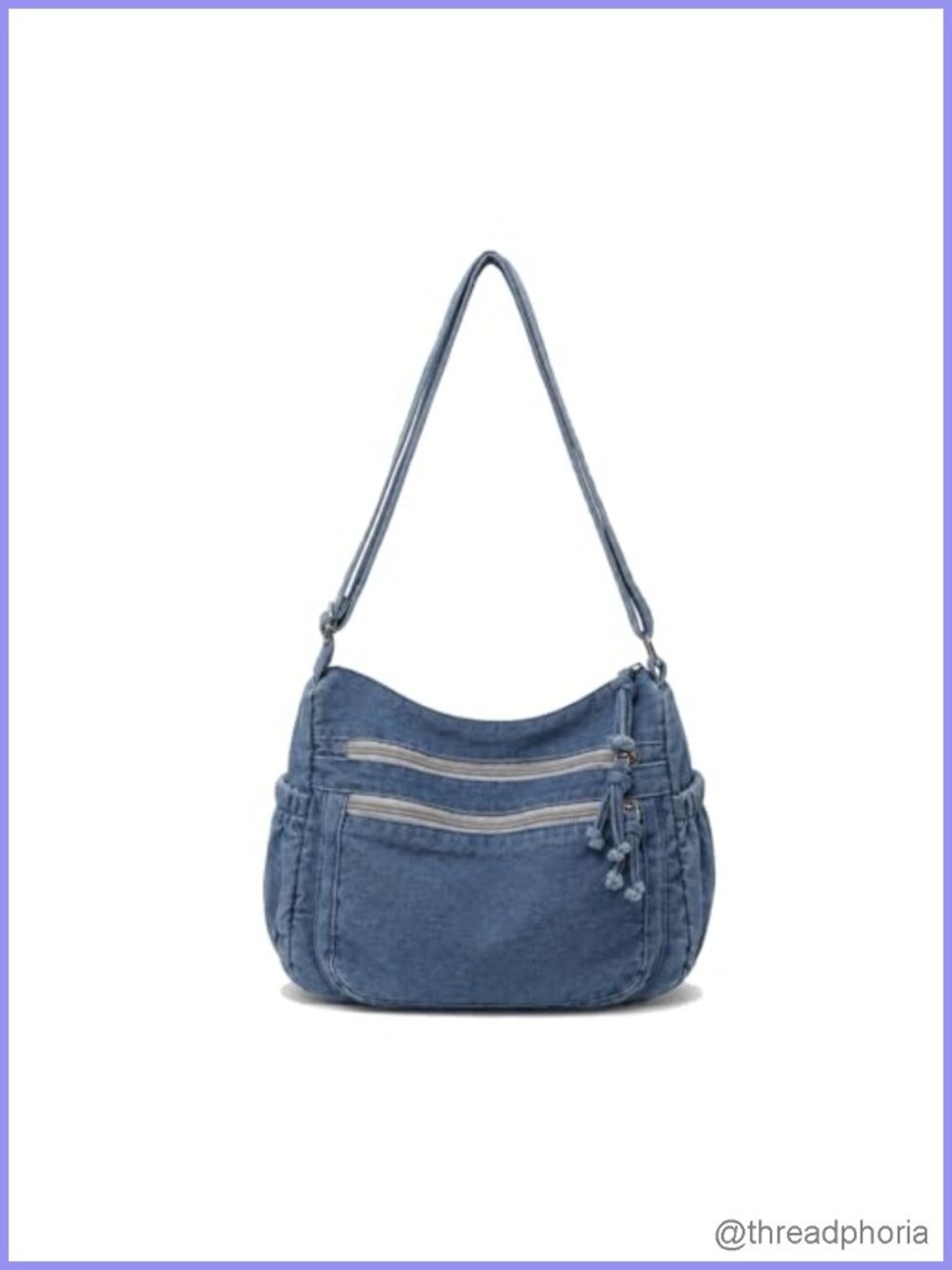 Canvas Messenger Bag Multiple Pocket Crossbody Purse Satchel Hobo Handbag